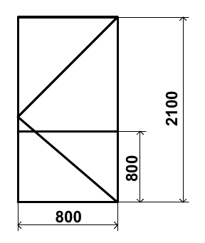 Дверь алюминиевая Alumark S44
