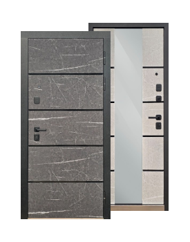 Входная дверь Кристалл (зеркало)