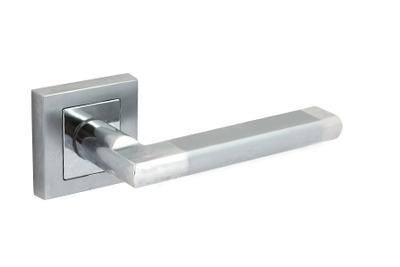 Комплект ручек Forte Кварц 649 SC/CP (квадрат) для межкомнатной двери