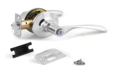 Ручка с защёлкой Forte 8901 SN BK (без ключа) для межкомнатной двери