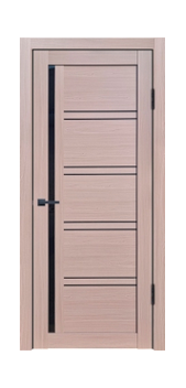 Межкомнатная дверь Лайт 17/4 Черное Стекло (Шебби)