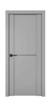 Межкомнатная дверь М5 Черный молдинг (Серый бархат)