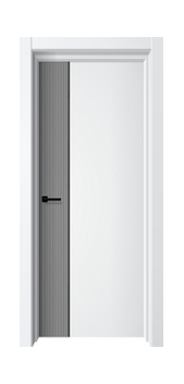 Межкомнатная дверь ДГ 523 (Вайт/Серый бархат)