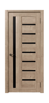 Межкомнатная дверь Рада Вертикаль Черное Стекло (Шампань)