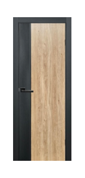 Межкомнатная дверь Галактика Спутник (Шампань/Черный стронг)