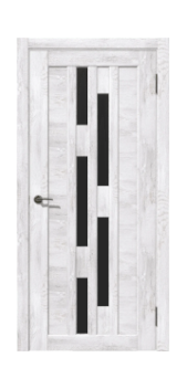 Межкомнатная дверь Рада Штрих Черное Стекло (Ель альпийская)