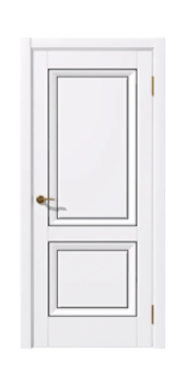 Межкомнатная дверь Муза Бета Глухая (Белый)