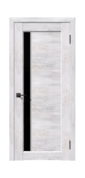 Межкомнатная дверь Рада Синус Черное Стекло (Ель альпийская)