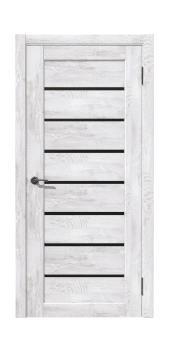 Межкомнатная дверь Рада Линия Черное Стекло (Ель альпийская)