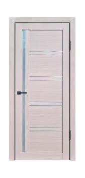 Межкомнатная дверь Лайт 17/4 Матовое Стекло (Белый клен)