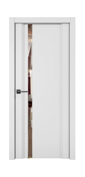 Межкомнатная дверь М2 Зеркало фицет (Вайт)