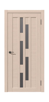 Межкомнатная дверь Рада Штрих Черное Стекло (Лиственница)