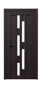 Межкомнатная дверь Рада Штрих Матовое Стекло (Орех темный)