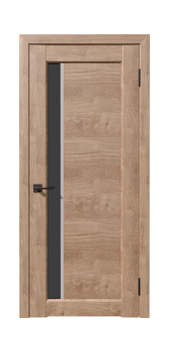 Межкомнатная дверь Рада Синус Черное Стекло (Шампань)