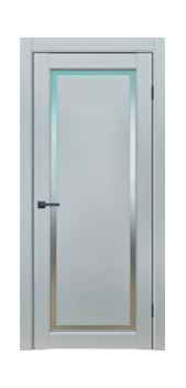 Межкомнатная дверь Прага (Серый ПВХ)