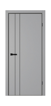 Межкомнатная дверь N-11 (Серый ПВХ)